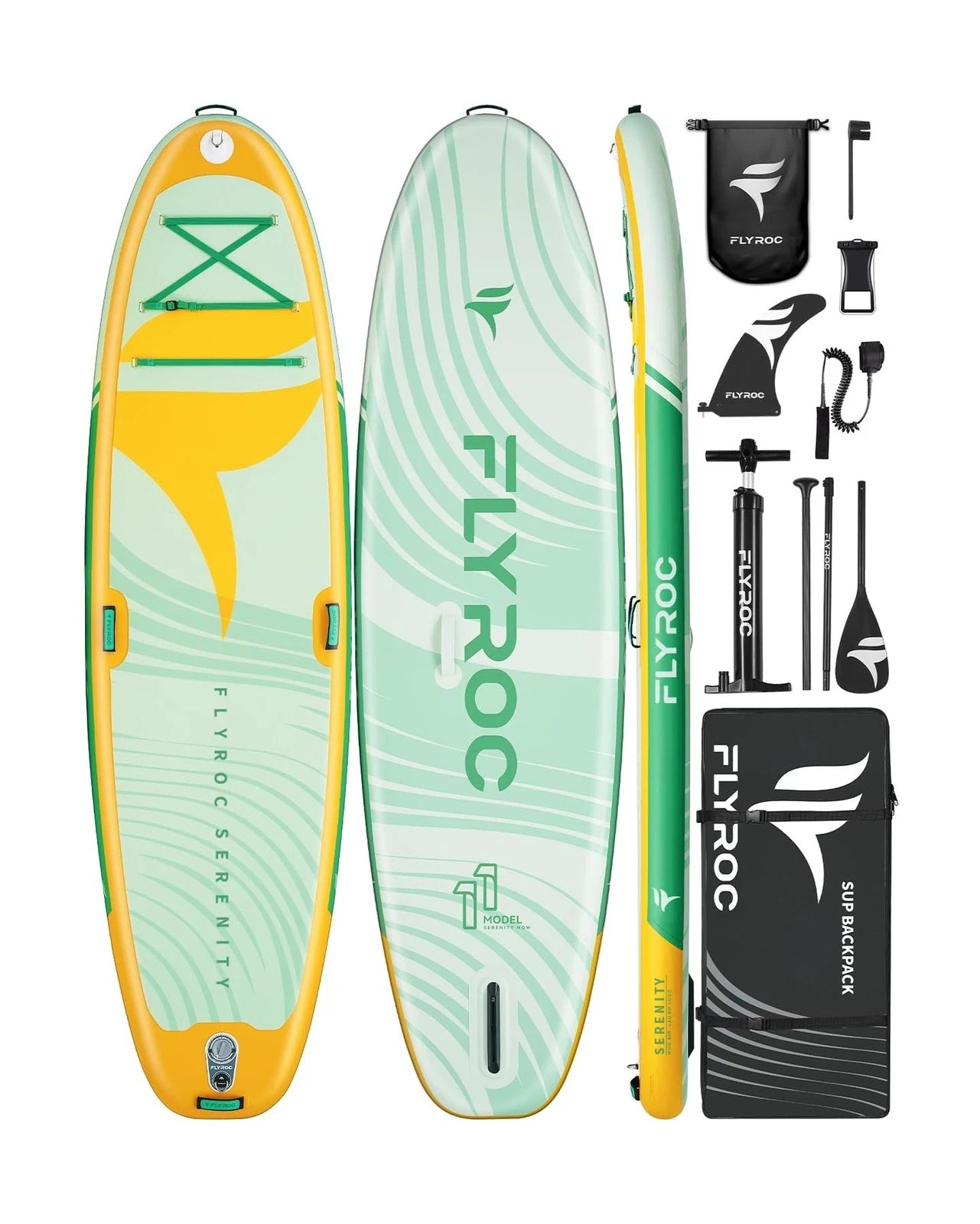 Yoga Paddle Board - 11' x 35" Premium Inflatable Super Stable