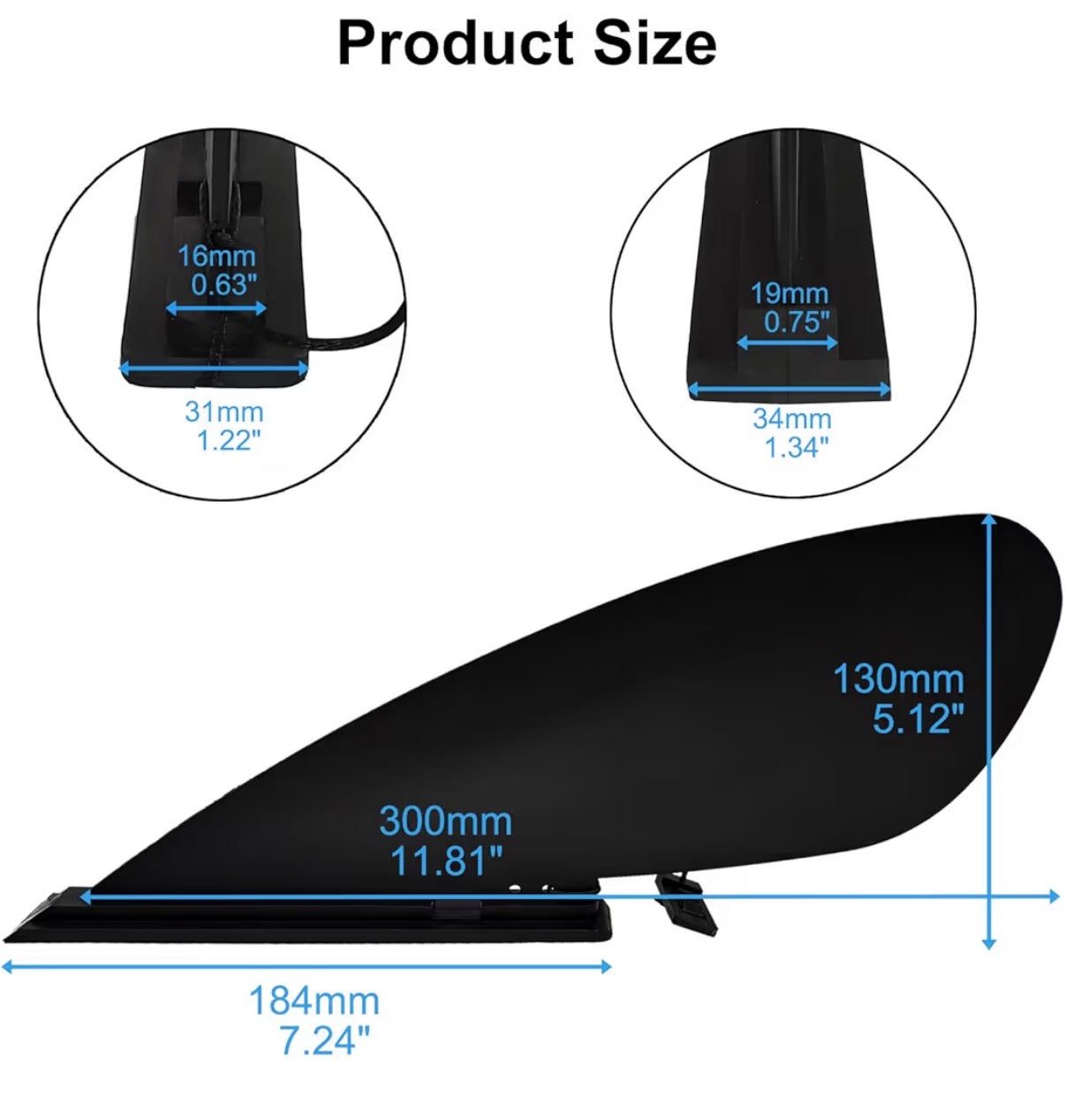 Paddle Board River Fin | BodyGlove Replacement