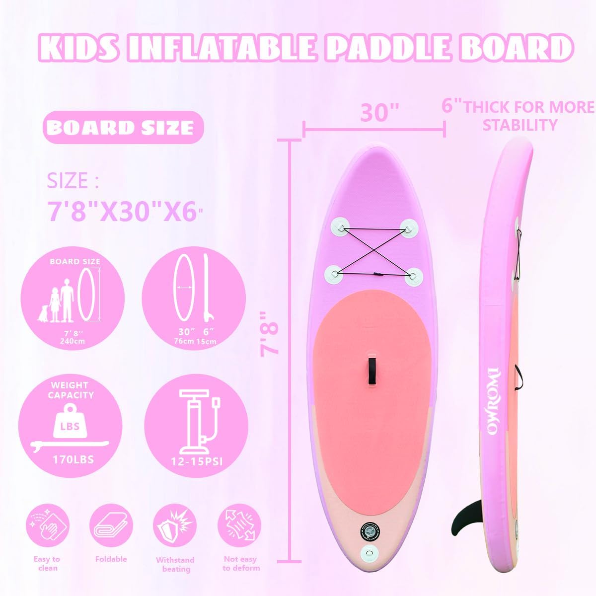Kid 7'8' Stand Up Paddle Board