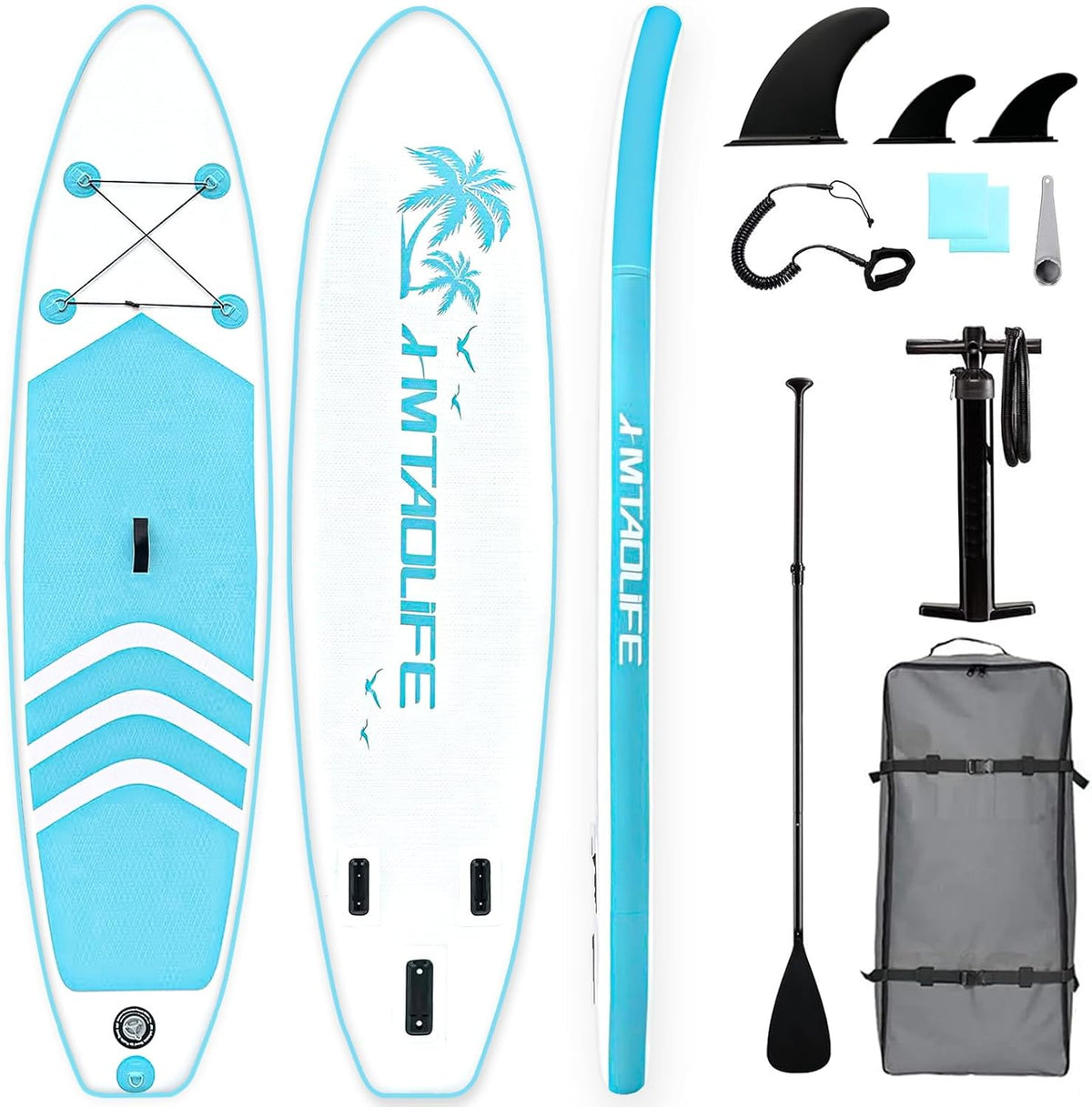 Blue 10'FT Inflatable Paddle Board for Lakes and Rivers