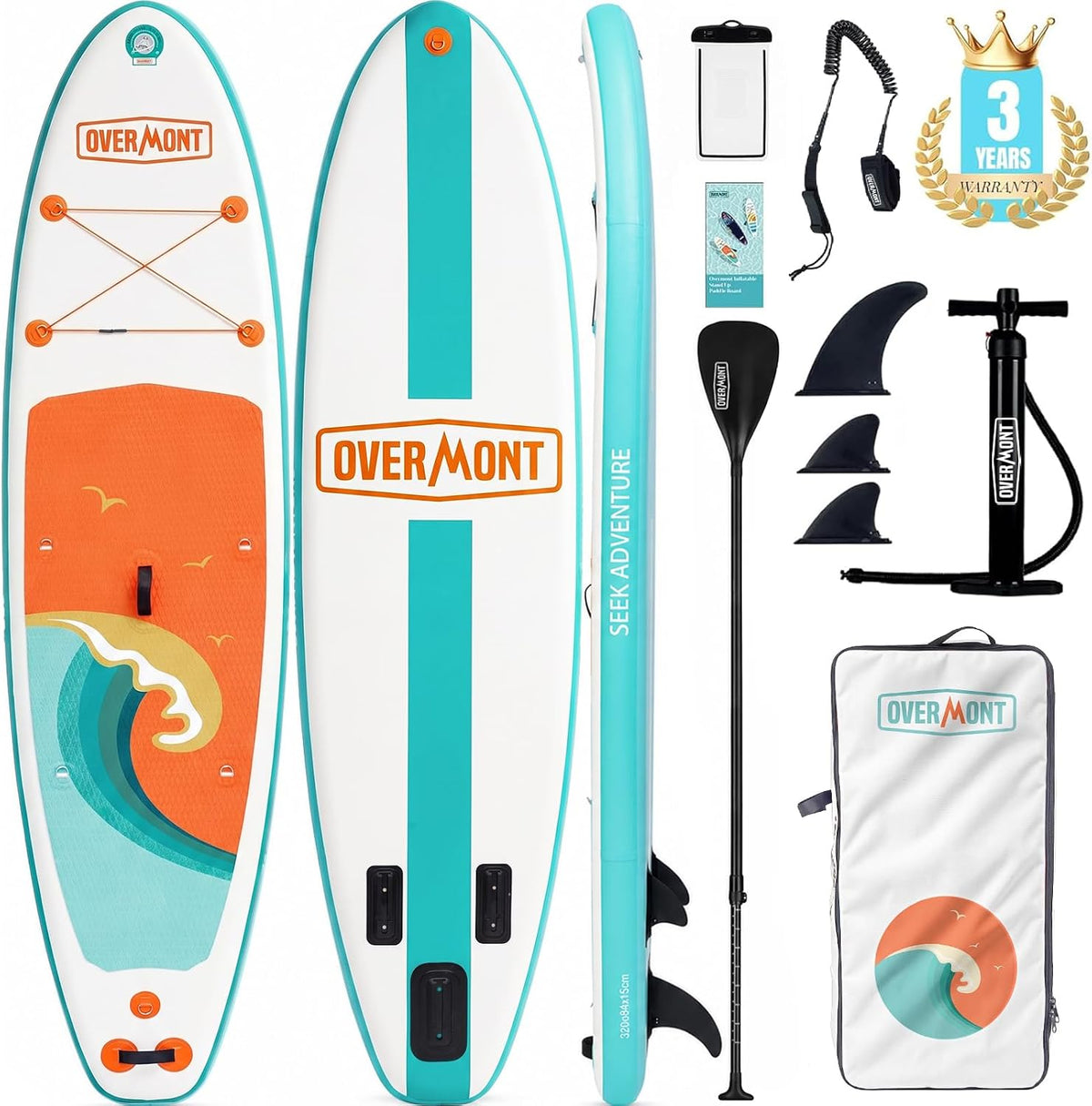 10'6' Inflatable SUP Board Package