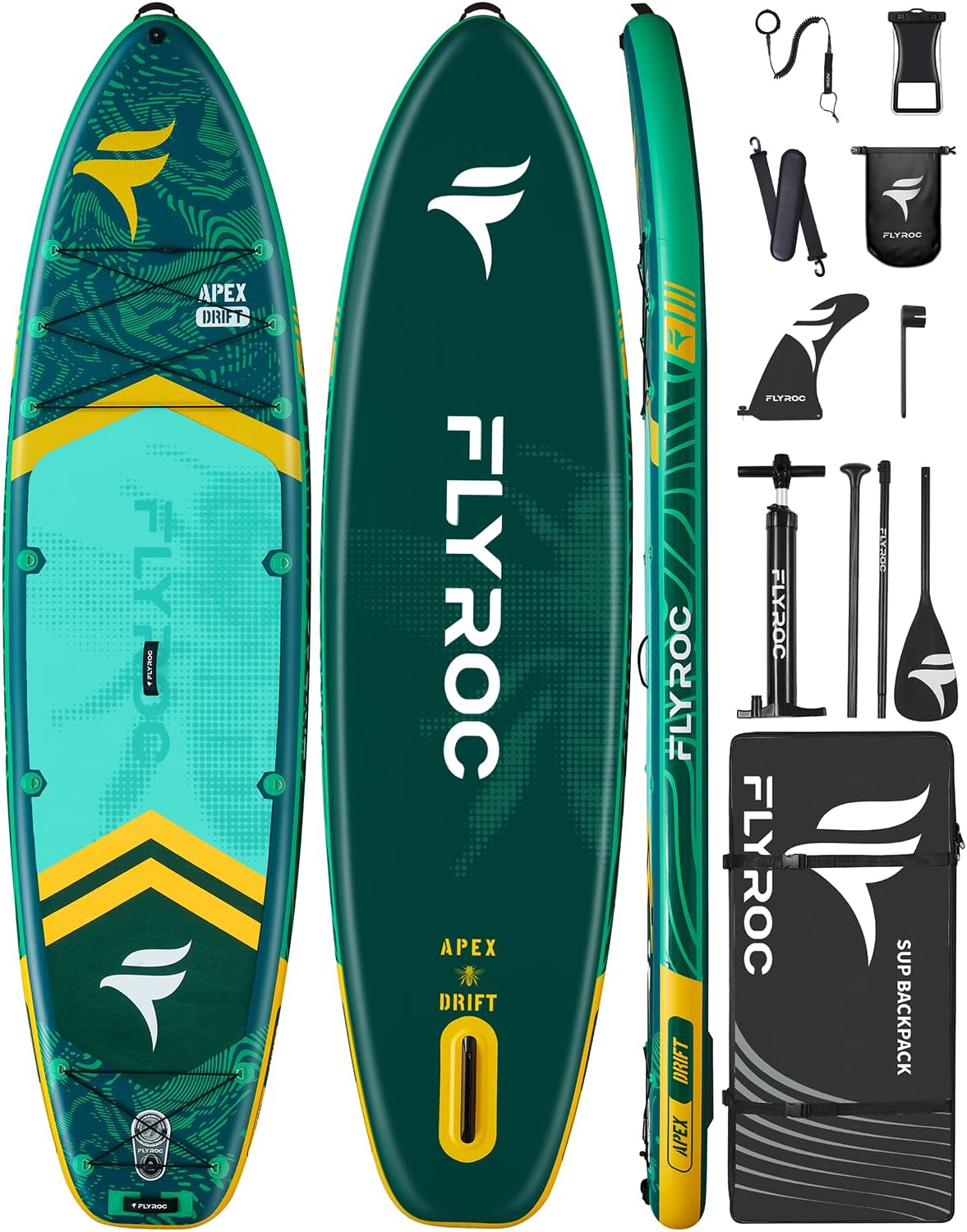 11'6 Inflatable Paddle Board - 450LB Capacity SUP - 35" Wide