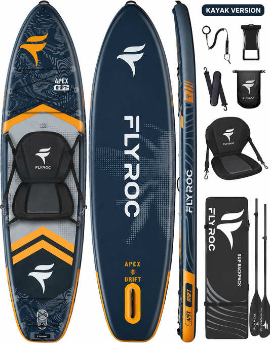 11' x 35" Inflatable Kayak Conversion Paddle Board | 2-in-1 SUP + Kayak Bundle