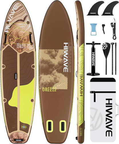 11' Brown Premium Inflatable Stand Up Paddle Board