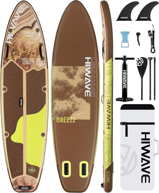 11' Brown Premium Inflatable Stand Up Paddle Board