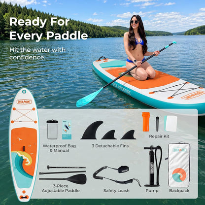 10'6' Inflatable SUP Board Package
