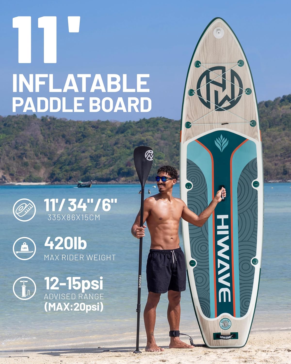 Premium 11' SUP Paddle Board Full Kit