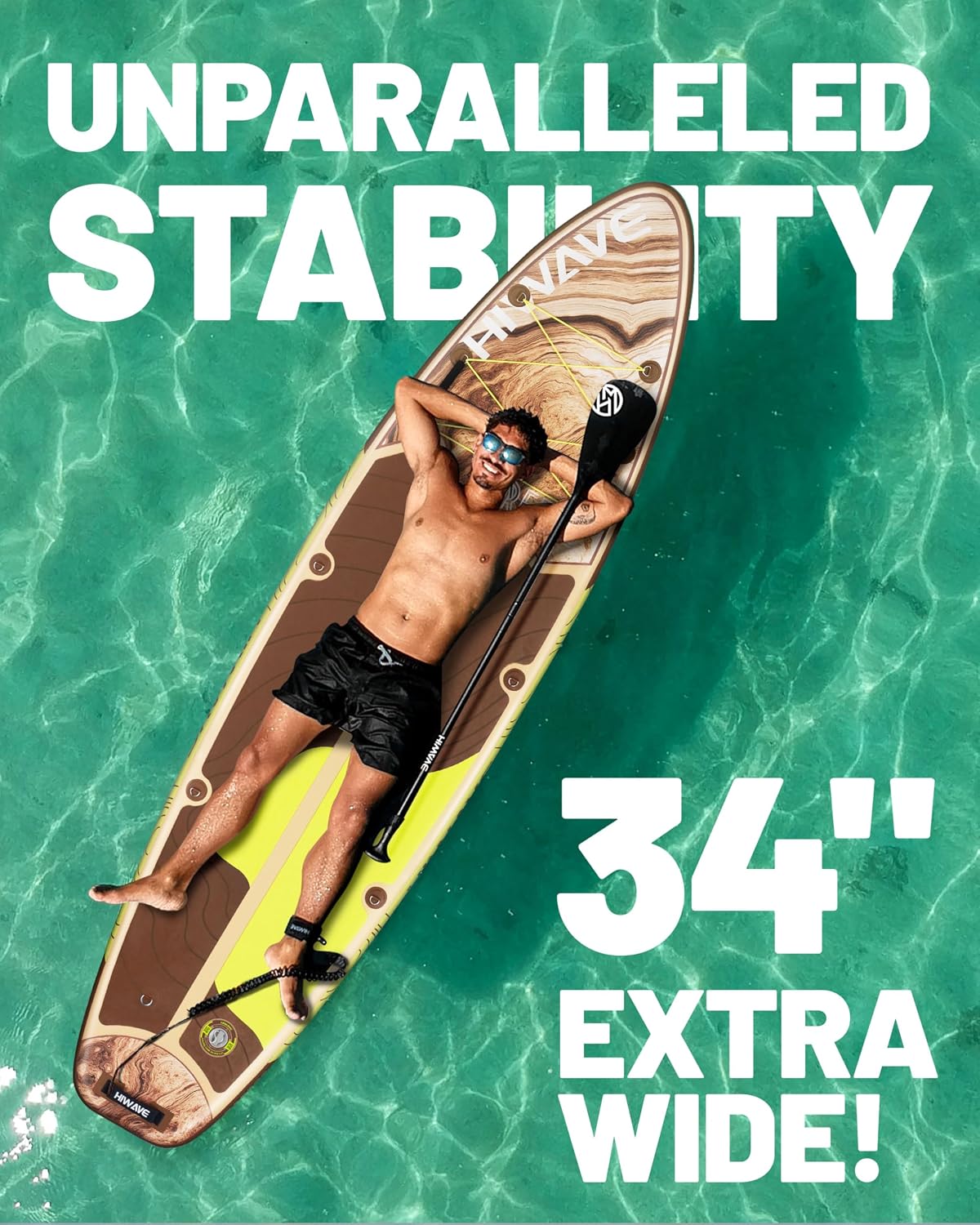 11' Brown Premium Inflatable Stand Up Paddle Board