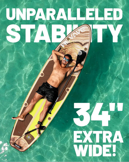 11' Brown Premium Inflatable Stand Up Paddle Board