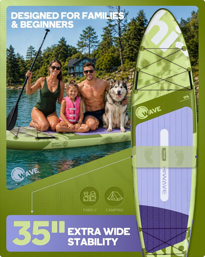 Green 11'6 x 35" -  Premium Inflatable Stand Up Paddle Board