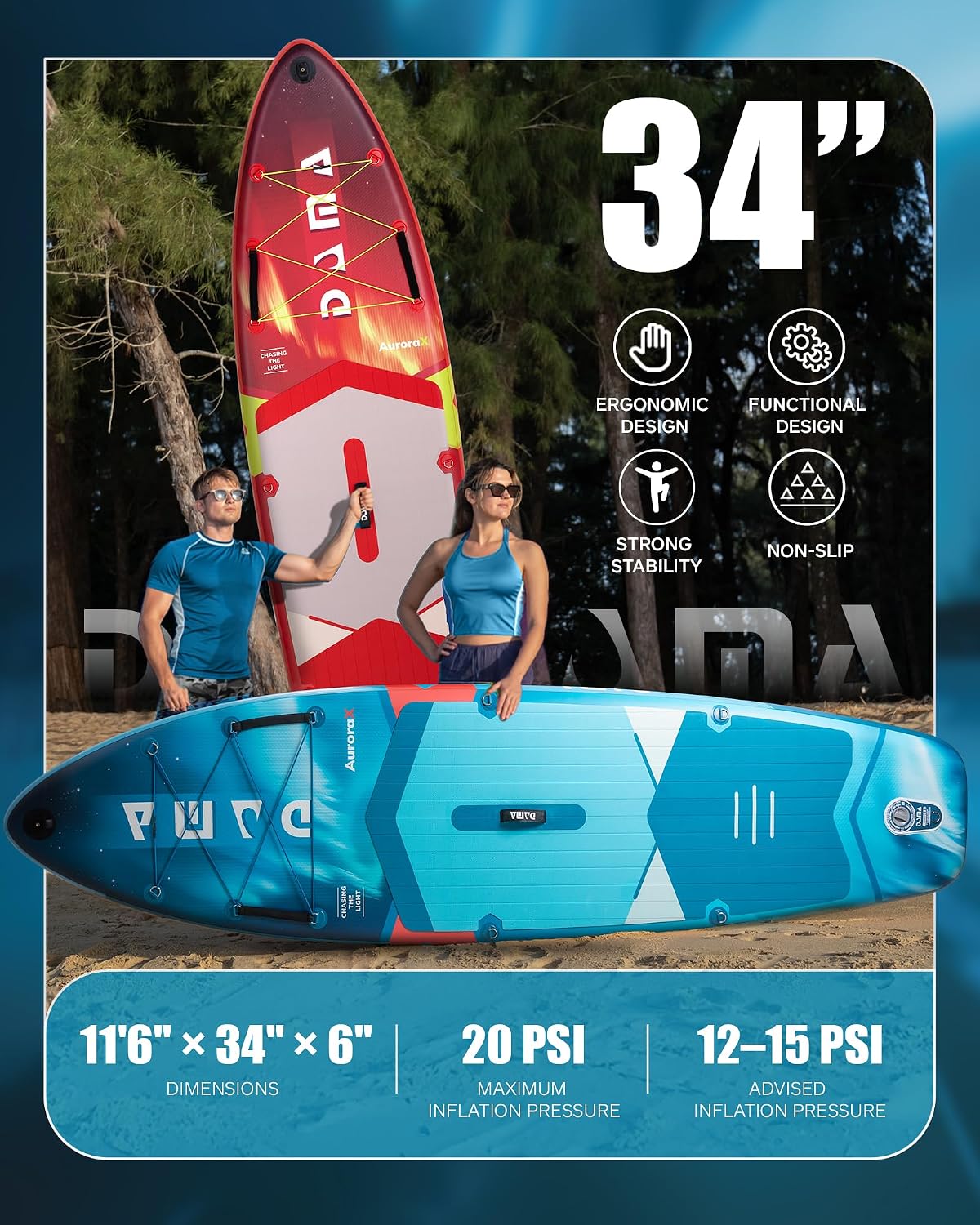 DAMA 11'6" Inflatable Paddle Board
