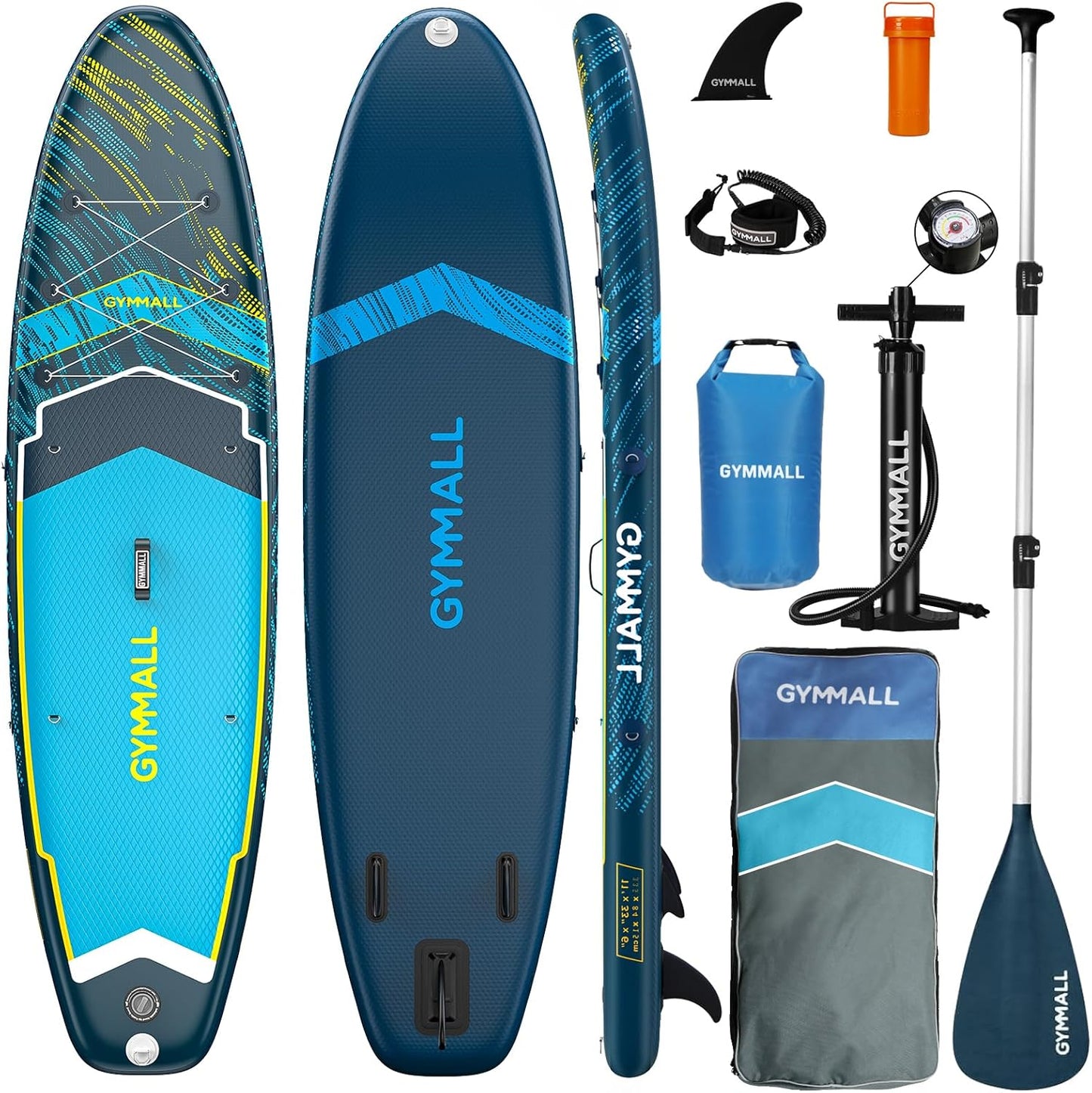 Blue 11'x33" Inflatable Paddle Board