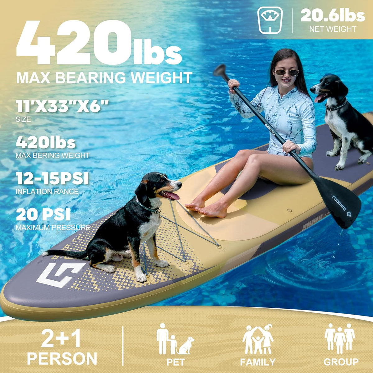 11' Stand Up Paddle Board Full Kit
