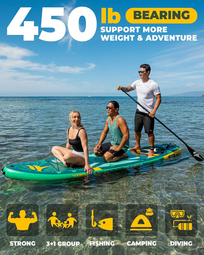 11'6 Inflatable Paddle Board - 450LB Capacity SUP - 35" Wide