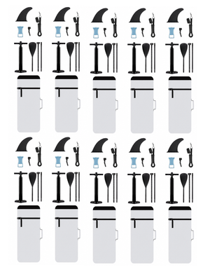 Wholesale SUP Paddle Board Accessory Package – Paddle, Pump, 9" Fin & Repair Kit | Canada
