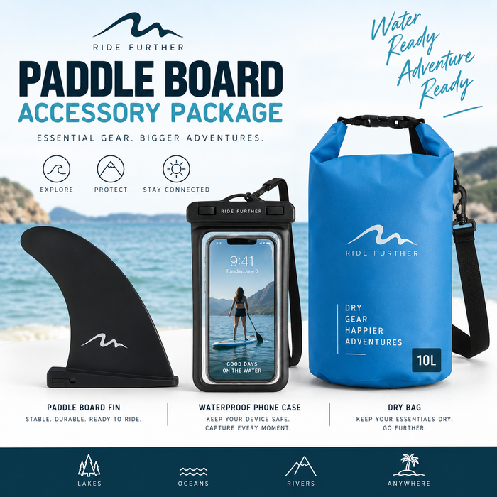Paddle Board Accessory Package | Fin, Dry Bag & Waterproof Phone Case paddle board in Calgary, Alberta