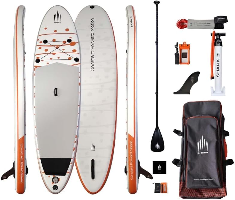 Shark 11' x 34" Inflatable Paddle Board | Complete SUP Package